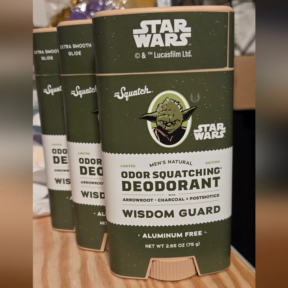 Dr. Squatch x Star Wars Wisdom Guard Deodorant, 3 New Tubes